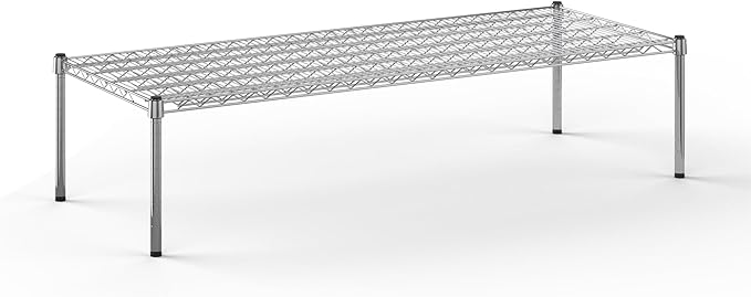 21''W x 60''L x 14''H Chrome Plated Wire Dunnage Rack | Off The Floor Storage