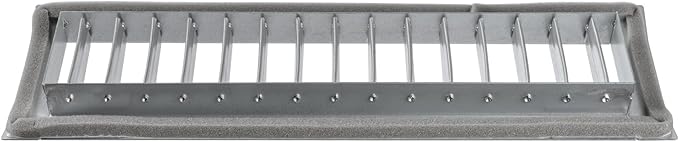 13" x 3" Grille for Round Spiral Duct - Galvanized Steel Register Vent Cover for HVAC Ducting System - 1 Way Adjustable Louver Blades - Air Duct Ventilation Grill Conditioner/Air Exhaust
