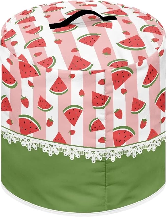 Round Pressure Cooker Cover 6 qt,Cute Watermelon Pattern Kitchen Appliance Cover Dust Cover with Pockets,Rice Cooker Cover,Air Fryer Cover,Toaster Cover,Oven Cover