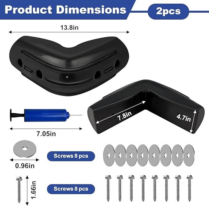Corner Dock Bumper Fender, Marine Corner Dock Fender Bumper, Soft Dock Bumper Guards Dock Bumpers Dock Corner Side Edge for Boat Docks