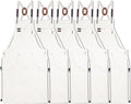 5 Pack Kitchen Apron, Work Apron, Canvas, Multiple Pockets, Gardening, Painting, BBQ, Artist, Carpenter, Sizes M to XXL, White
