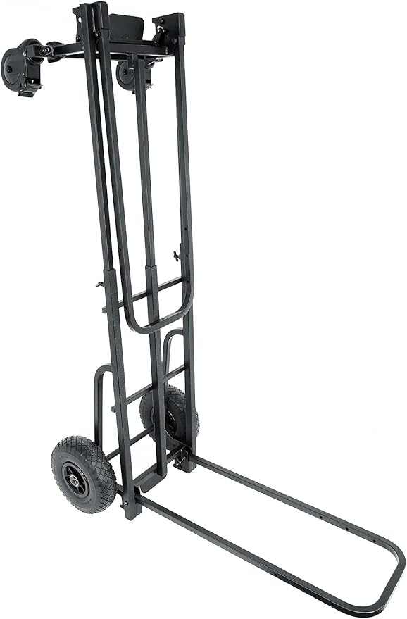 Rockville Rock Cart Pro 700 LB Capacity DJ Equipment Transport Roller Cart, Expandable Design, Smooth-Rolling Wheels, Folds Flat, for Mobile DJs and Event Professionals