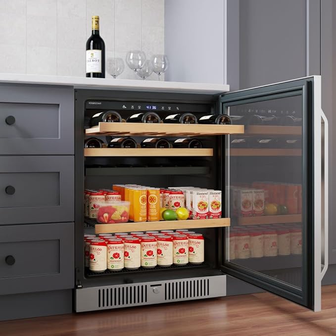 EdgeStar CWB8421DZ 24 Inch Wide 14 Bottle Capacity and 79 Can Capacity Wine and Beverage Cooler