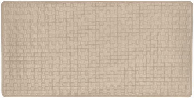 Achim Home Furnishings Woven-Embossed Faux-Leather Anti-Fatigue Mat - 20in x 39in - Tan