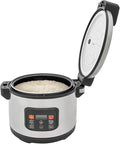 Commercial Electric Rice Cooker/Warmer, 13L Large Intelligent Multifunctional Rice Cooker with LED Display, Measuring Cup, Rice Spatula for Cooking Rice, Porridge, Soup