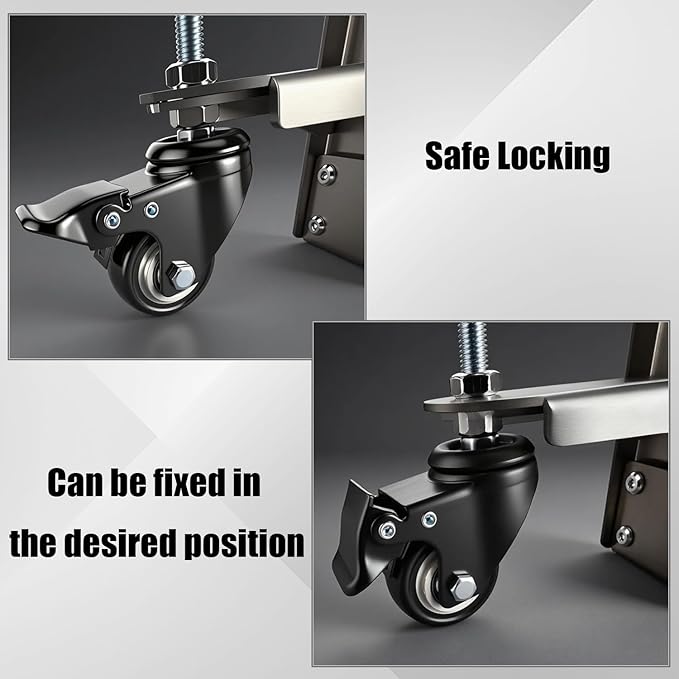 Door Installation Tool Kit, Heavy Duty Door Lifter Dolly with Rotating for 0.8 to 2.4 inch Pre-Hung, Slab, and Front Doors, Steel Door Dolly Installation Tools Used for Commercial & Residential Use