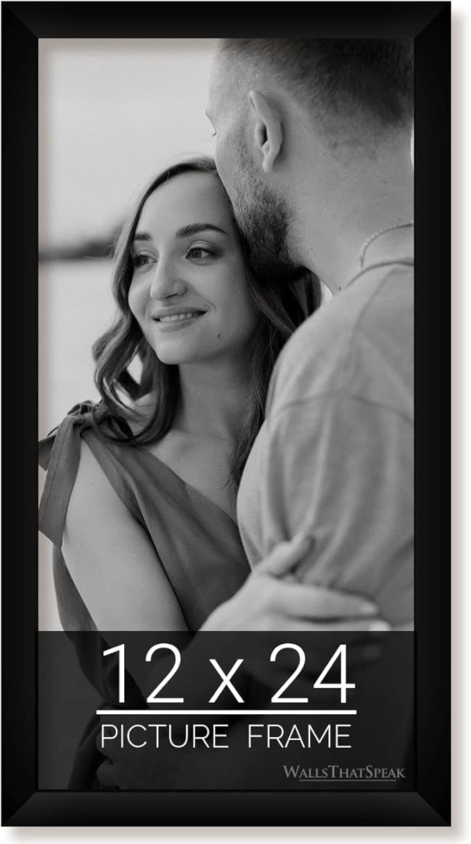 wallsthatspeak 12x24 Black Picture Frame for Puzzles Posters Photos or Artwork