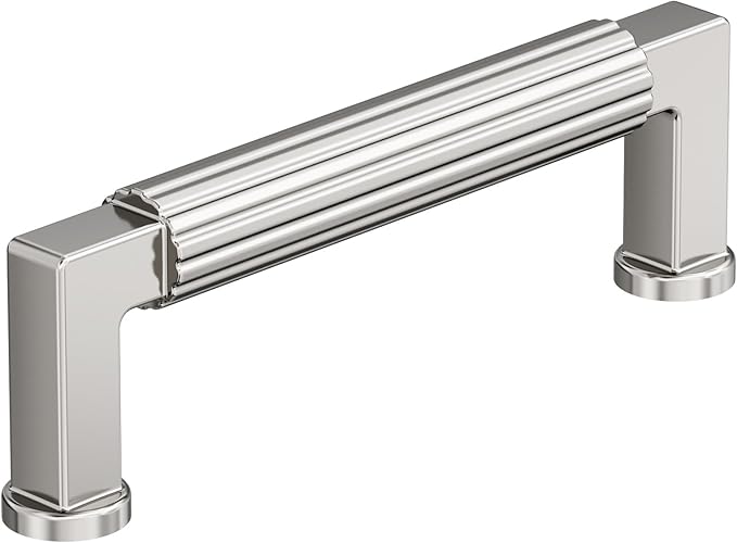 Amerock Ballard 3-3/4 inch (96mm) Center-to-Center Polished Nickel Cabinet Pull, BP37643PN