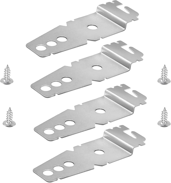 （4-Pack） Dishwasher Mounting Bracket with Screws – Fits Whirlpool, Kenmore, KitchenAid – Replaces WP8269145, WP8269145VP