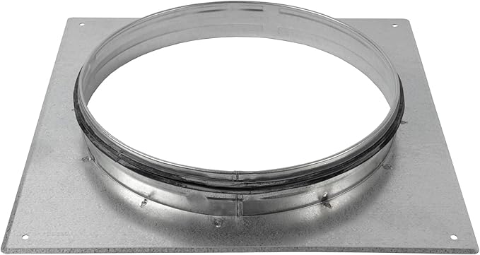 Repa Market 10 Inch Round Duct Flange/Galvanized Steel with Rubber Gasket/Wall or Ceiling Mount Adapter/for Dryer Hose & HVAC/Heavy Duty Air Return, Heating Cooling Exhaust Ventilation Cover
