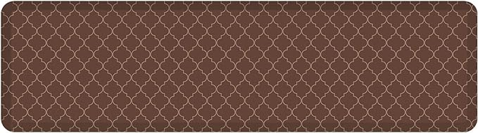 NewLife by GelPro Anti-Fatigue Designer Comfort Kitchen Floor Mat, 20x72" , Trellis Walnut Stain Resistant Surface with 3/4” Thick Ergo-foam Core for Health and Wellness