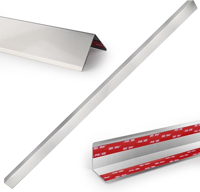 Stainless Steel Wall Corner Guards, 2 x 2 x 48 inches (2 Pcs Pack). Made of 304 Steel, These 90-Degree Angle Metal Corner Protectors are Designed for Wall Protection and Decoration