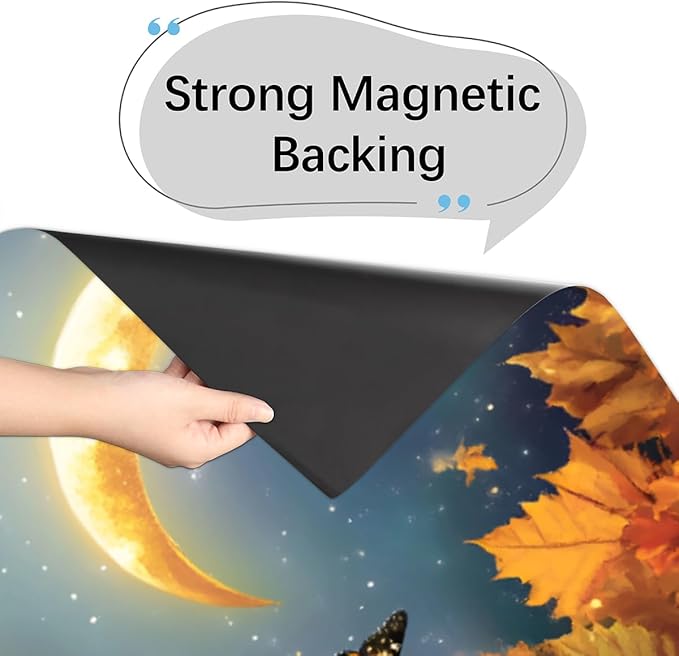 Autumn Pumpkin Maple Leaves Dishwasher Magnet Cover for The Front Dishwasher Door Cover Panel Decals Magnetic Refrigerator Cover for Kitchen Farmhouse Home Decor 23 X 26 in