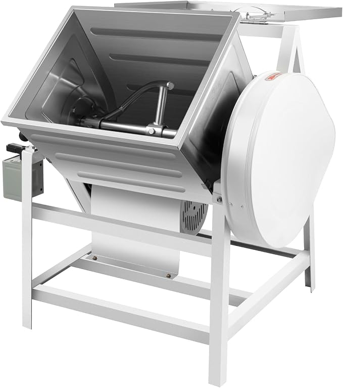 Commercial Dough Mixer Big Electric Flour Mixing Machine 1500W 30QT Large Capacity Heavy Duty Dough Kneading Machine with 90° Tilt Bowl, Dual Rotation for Bakeries, Pizzerias, Restaurants