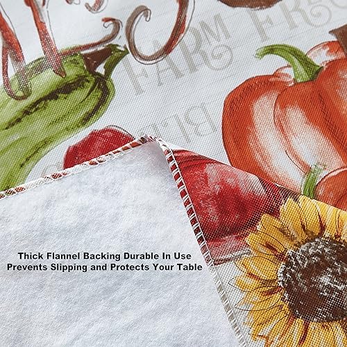 Newbridge Thanksgiving Blessed Harvest 52 x 52 Inch Square Vinyl Tablecloth