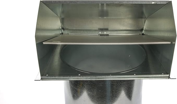 RDP Hooded Wall Vent with Screen and Damper (10 Inch, Galvanized)