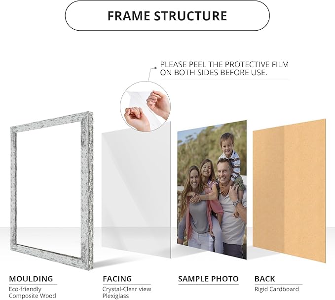 wallsthatspeak 24x33 White American Barn Picture Frame for Puzzles Posters Photos or Artwork