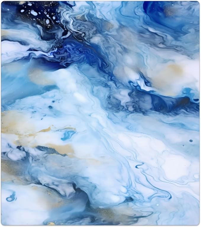 Marble Ripple Blue White Dishwasher Magnet Cover, Reusable Refrigerator Panel Stickers Microwave Front Door Covers Magnets for Kitchen Home Appliances Holiday Party Decorations 23 X 26 in