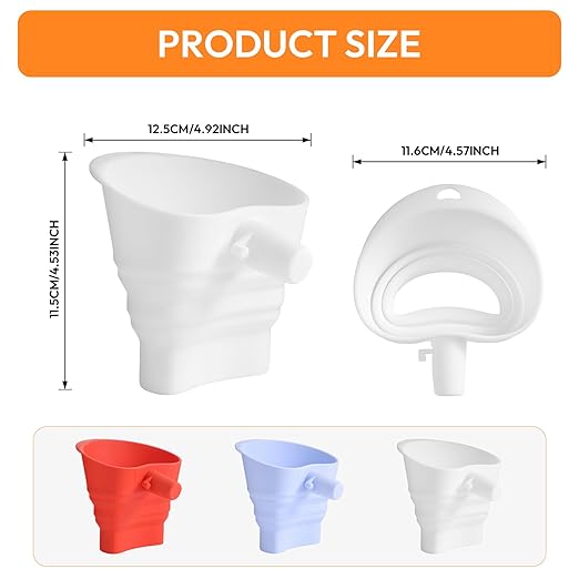 2 Pack-Silicone Flour Funnel for KitchenAid Mixer, Foldable Pouring Chute with Hanging Hole, 12.5 x 11.6 Inch, Dishwasher Safe Baking Accessory, White