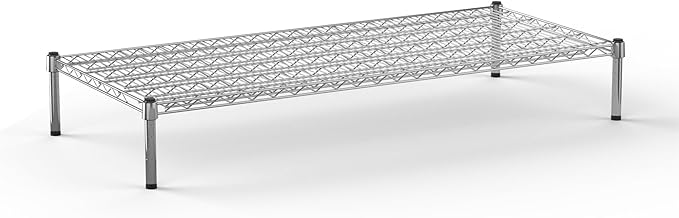 24''W x 54''L x 8''H Chrome Plated Wire Dunnage Rack | Off The Floor Storage