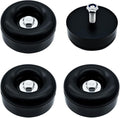 4pack Round Rubber Trailer Bumpers, 2.5" Round Rubber Bump Stops, Compatible with Cargo Trailer Ramp Doors & Truck Gates, Pressure Washers, Air Compressors, Pumps, 4 Pack(Including Screw Kits)
