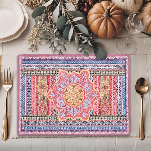 Maison d' Hermine Placemats Set of 4 Reusable 100% Cotton (13"x19")