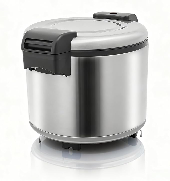 Commercial Rice Warmer & Food Warmer 23L (24.3Qt) Stainless Steel Non-Stick Pot Rice Cooker Warmer Auto Keep-Warm Large Capacity Food Warmer for Restaurants Catering