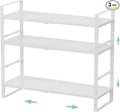 Expandable Countertop Organizer Rack/Shelf with Borders. for Kitchen, Pantry or Office - Heavy-Duty Steel Construction