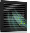 18" X 18" Gable Vent Aluminum Gable Vents for Houses Attic Vent Shed Vents Cover Exterior with Screen Mesh Alloy Wall Vent Ventilation for Home Garage Attic Ceiling - Vent Opening: 16" x 16" Black