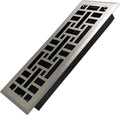 4x12 Inches Heavy Duty Walkable Floor Register Easy Adjust Air Supply Lever Floor Vents - Seattle Design - Vent Cover for Home Floor - Satin Nickel