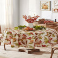 Newbridge Thanksgiving Rustic Acorn & Leaf 60x84 Inch Oval Vinyl Tablecloth