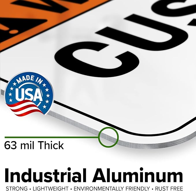 Custom warning Sign, Ansi Sign, Osha Compliant, 12x18 Inches, Rust Free .063 Aluminum, Fade Resistant, Made in USA by My Sign Center