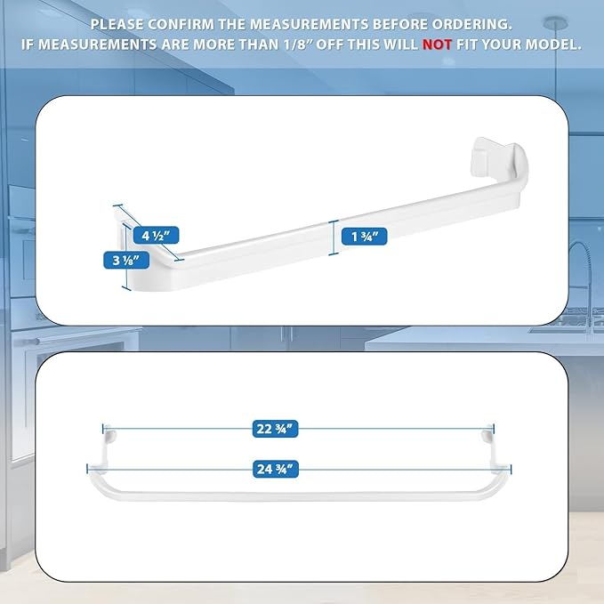 Lifetime Appliance UPGRADED 240534901 Door Shelf Rack Bar Compatible with Frigidaire or Kenmore Refrigerator