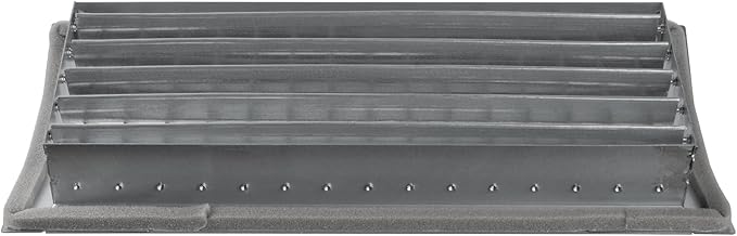 13" x 5" Grille for Round Spiral Duct - Galvanized Steel Register Vent Cover for HVAC Ducting System - 2 Way Adjustable Louver Blades - Air Duct Ventilation Grill Conditioner/Air Exhaust