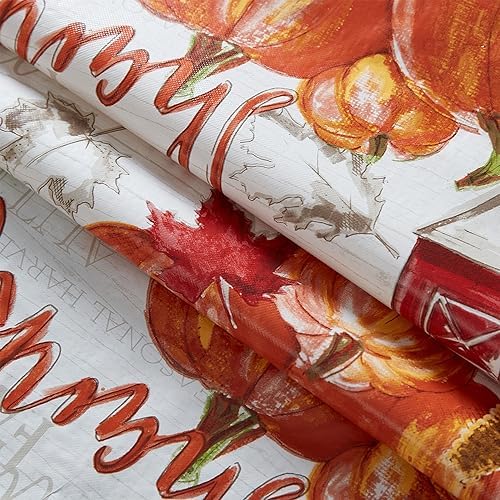 Newbridge Thanksgiving Blessed Harvest 52 x 52 Inch Square Vinyl Tablecloth