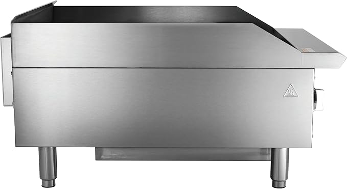 Kratos 24" Wide Commercial Restaurant Gas Countertop Griddle, Thermostatic Controls, 2 Burners, 60,000 BTU Output (29Y-007)