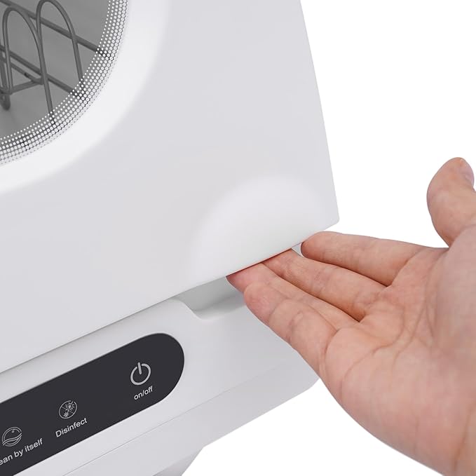 1200W Countertop Dishwasher with 5L Built-In Water Tank Mini Dish Washer with 5 Washing Programs and 360° Dual Spray,Compact & Convenient Mini Dishwasher,Tank Leak Proof Drying for Kitchen,Office,RV