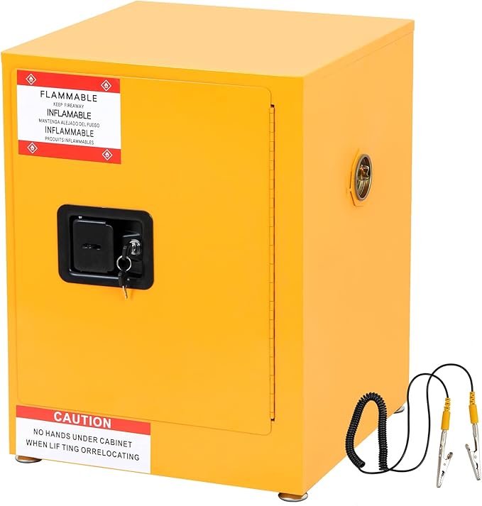 Flammable Storage Cabinet,17x17x22 Safety Cabinet,Explosion Proof Cabinet for Commercial Industrial and Home Use