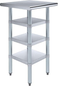 20 in. x 20 in. Stainless Steel Work Table with Three Bottom Shelves | NSF Kitchen Prep Table | Utitly Metal Table