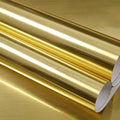 Hopepak Gold Contact Paper Peel and Stick Metallic Self Adhesive Removable Wallpaper Waterproof Vinyl Roll for Furniture Shelf Liner Kitchen Appliances DIY Decor 17.3''x118''