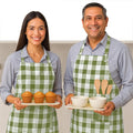 Native Fab Kitchen Apron 2 Pack - 100% Cotton Adjustable, Durable Apron with Pockets, Perfect for Cooking, Baking, Grilling
