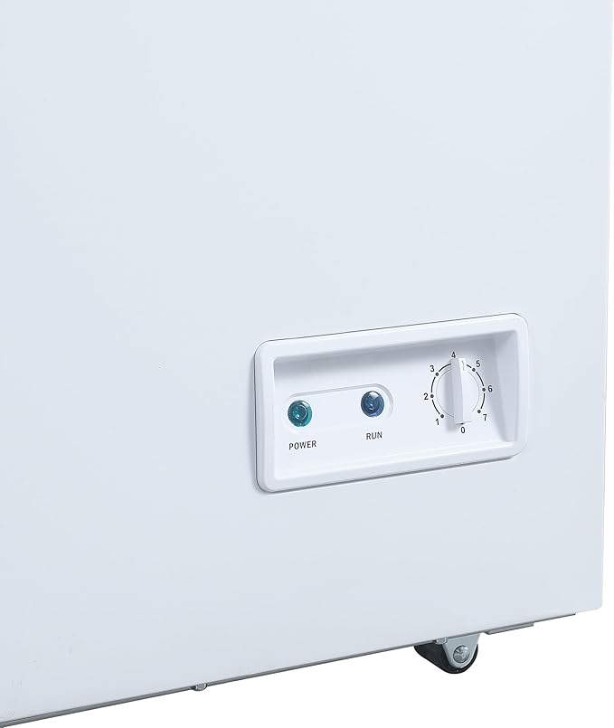 Hamilton Beach 25 Cu. Ft. Garage Ready Chest Freezer, White Deep Freezer, Adjustable Thermostat, Easy Defrost Drain, Double Door Lid, for Storage, Hunting, Large Family - 29"D x 79"W x 38"H