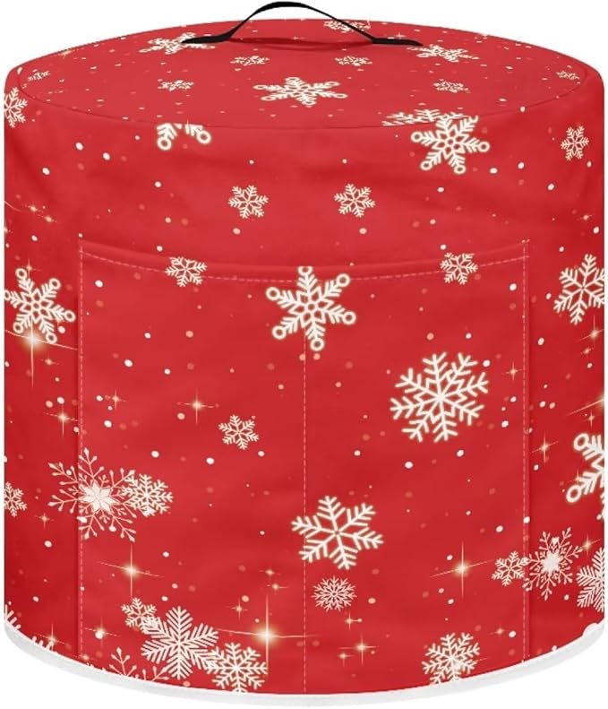 Snowflakes Dust Cover for Kitchen Instant Pot Accessories Appliance Cover Quart Pressure Cooker Air Fryer Rice Cooker Kitchen Appliance Dust Covers with Storage Pockets Size L