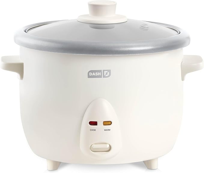 DASH Family Rice Cooker with Removable Nonstick Pot, Keep Warm Function & Recipe Guide, 20 Cup Capacity for Rice, Grains, Soups & Stews – Cream