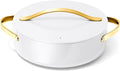 Caraway Rondeau - 6 Qt Non-Stick Pan with Lid - Free From Forever Chemicals - Perfect for Searing, Braising, & Roasting - White