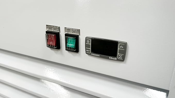 Commercial 1 Glass Door Freezer, ETL Display Merchandiser, Upright 13 cu. ft. Aluminum Interior, LED Lighting for Shop, Restaurant -10°F~ 0°F
