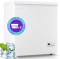 Large Capacity Chest Freezer Ultra-low Temp Compact Deep Freezers (Down to -11.2 ℉) with TWO Removable Baskets Accurate Display of Cabinet Temp Freestanding White