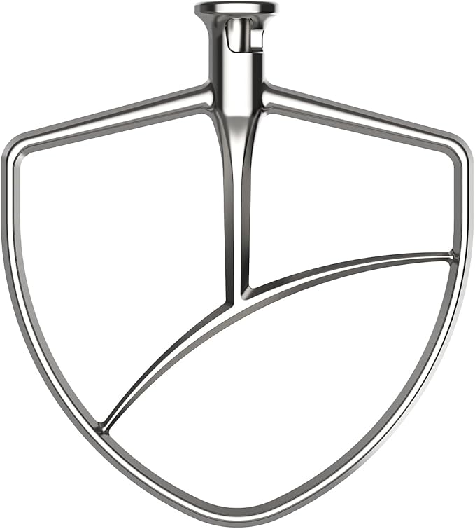 Cofun Paddle Attachment for Kitchenaid Mixer, Stainless Steel Flat Beater for KitchenAid 5Plus/6 Qt Bowl-Lift Stand Mixers, Stainless Steel Attachments for Kitchen Aid Stand Mixers, Dishwasher Safe
