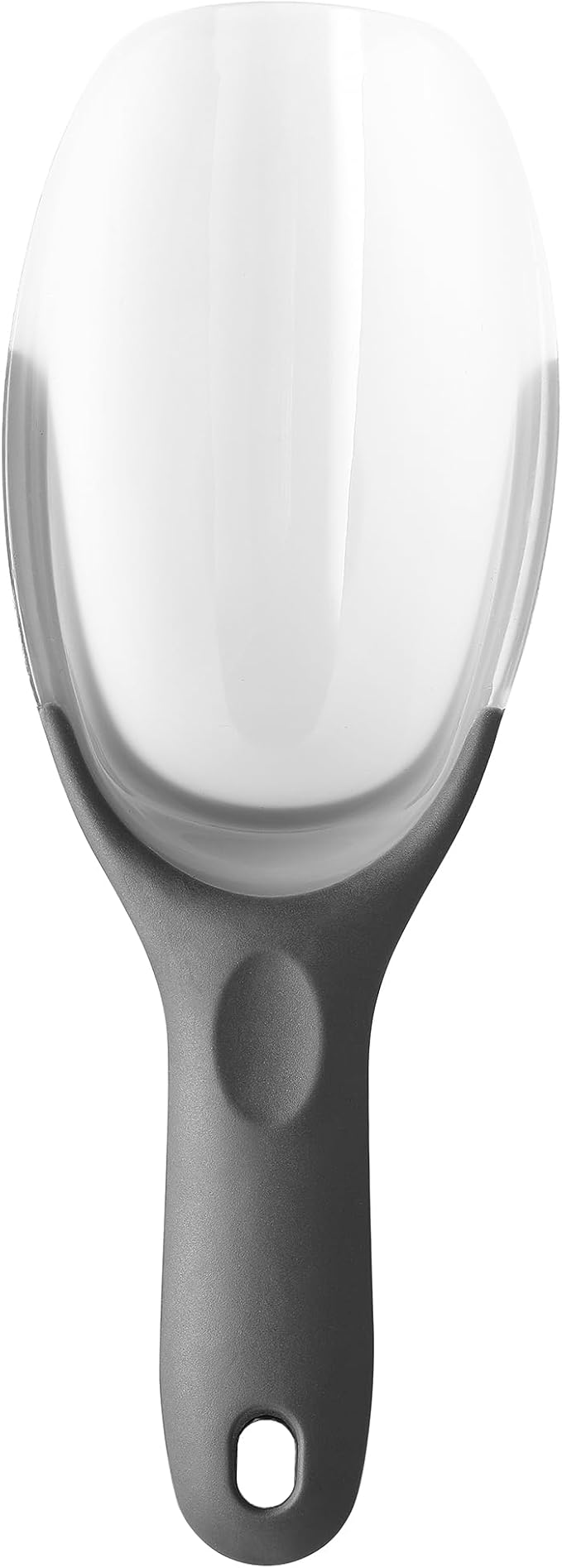Spring Chef Gray Magnetic Ice Scoop for Freezer - Contoured Translucent Flexi-Plastic Ice Scooper with Comfortable Handle - Flour Scoop - Dishwasher Safe Scooper for Popcorn, Pet Food, Rice, Grain