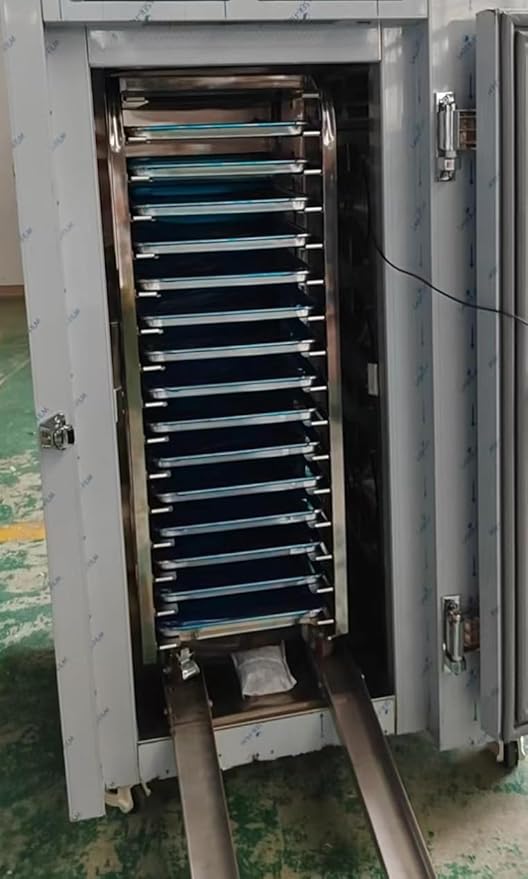 Kolice Commercial Heavy Duty 15 Trays Blast Chiller with Trolley Cart, Shock Freezing Blast Freezer, Chest Freezer for Restaurant, Hotel, School, Bakery, Canteen, Cafes-Lowest Temperature -40°F